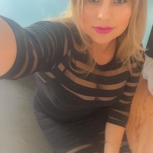 Naked Wardrobe- Black Striped Dress